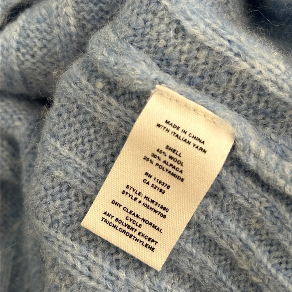 Helmut Lang Distressed Wool & Alpaca Blend Cardigan